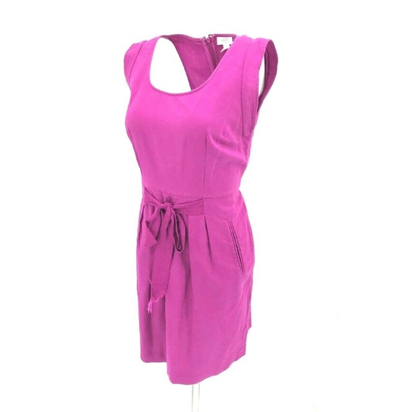 Ann Taylor Loft Cap Sleeve Tie Front Dress Size 8 - Picture 4 of 7